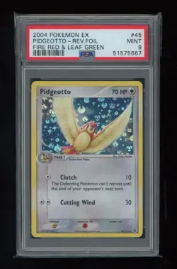 POKEMON EX Fire Red Leaf Green PIDGEOTTO 45/112 Uncommon REVERSE HOLO FOIL PSA 9 - Image 1