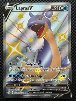 Lapras V SV110/SV122 Shining Fates NM Full Art Ultra Rare Pokemon TCG NM/M - Image 1