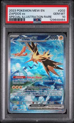 Pokemon Zapdos EX Scarlet & Violet 151 SIR Card 202/165 PSA 10 - Image 1
