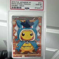 Custom Art Gyarados Pikachu 151/XY-Promo Holo Japanese Pokemon Card!! - Image 5