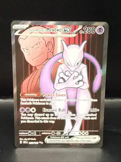 Pokemon Team Rocket's Mewtwo ex - 213/182 Full Art Destined Rivals NM Near Mint - Image 2