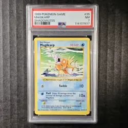 Magikarp, Shadowless Base Set, 35/102, Pokemon, WOTC 1999, (PSA 7) - Image 1