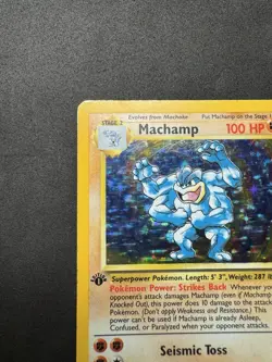 Pokemon TCG Machamp Holo 1st Edition Base Set #8/102 Holo Rare - Image 5