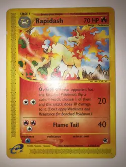 Rapidash *NON-Holo* 62/165 ,2002 Vintage Pokemon Expedition e-READER MP - Image 1