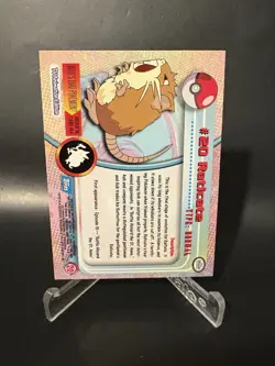 Raticate #20 Holo Topps Pokemon TV Animation Edition Blue Label - Image 2