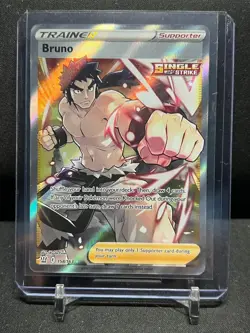 Bruno 158/163 Full Art Ultra Rare Holo Pokemon 2021 Battle Styles NM - Image 1