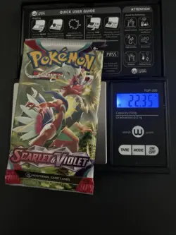 VERY HEAVY 22.35g Scarlet And Violet Base Pokemon TCG Booster Pack - Image 1