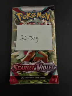 VERY HEAVY 22.35g Scarlet And Violet Base Pokemon TCG Booster Pack - Image 4