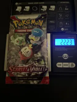 VERY HEAVY 22.23g Scarlet And Violet Base Pokemon TCG Booster Pack - Image 1