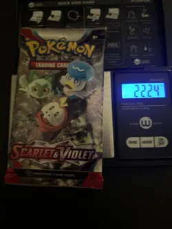 VERY HEAVY 22.24g Scarlet And Violet Base Pokemon TCG Booster Pack - Image 1
