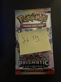 22.77g VERY HEAVY Prismatic Evolutions Pokemon Sealed Booster Pack New - Image 4