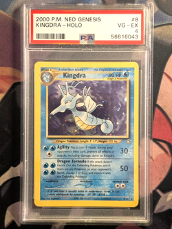 Kingdra #8 8/111 - SWIRL HOLO Neo Gensis 2000 - Pokemon TCG PSA Graded 4 - Image 1