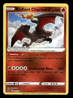 Radiant Charizard 020/159 Holo Rare Crown Zenith Pokemon Card - Image 1