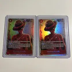 Monkey.D.Luffy SR OP12-015 Legacy of the Master Foil 2 Card Lot - Image 1