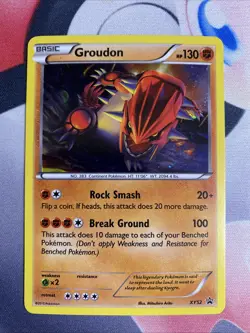 Groudon XY52 - XY Black Star Promo Cosmos Holo Pokemon TCG Card LP - Image 1