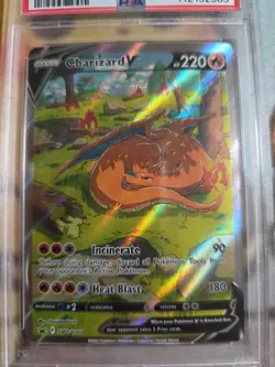 PSA 9 MINT Charizard V SWSH260 FULL ART HOLO PROMO Pokemon Card - Image 2