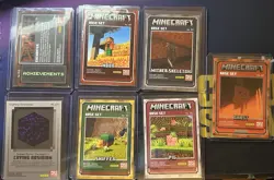 Panini x7 Cards Minecraft TCG Foil Pig Noor Ghast Sniffer Skeleton Obsidian - Image 2