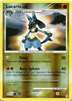 Lucario 6/130 Diamond and Pearl Reverse Holo card pokemon - Image 1