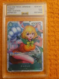 OP08-023 Carrot Two Legends One Piece Card Super Rare Foil CCG ASG GM 10 JPN - Image 1