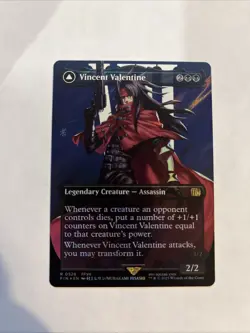 Vincent Valentine Borderless Surge Foil Card #0528 MTG - Image 1
