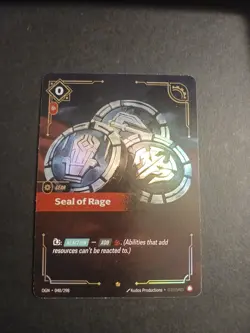 Riftbound TCG League Of Legends Origins Epic Seal of Rage 040/298 NM Card - Image 1