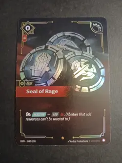 Riftbound TCG League Of Legends Origins Epic Seal of Rage 040/298 NM Card - Image 2