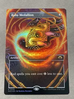 Ruby Medallion - BORDERLESS FOIL 0348 - Modern Horizons 3 MTG NM - Image 1