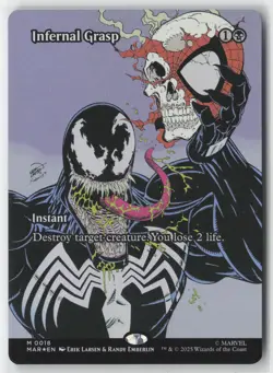 MTG - Infernal Grasp (Borderless) M Marvel Universe Eternal-Legal 18 NM FOIL - Image 1