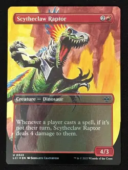 1x MTG Scytheclaw Raptor (Borderless, Foil) - The Lost Caverns of Ixalan (LCI) - Image 1