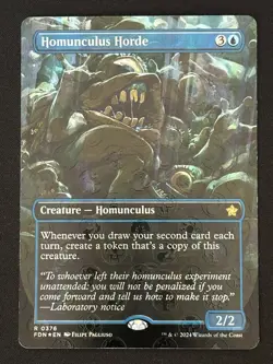 1x MTG Homunculus Horde (Borderless) (Mana Foil) - Foundations (FDN) #376 - Image 1