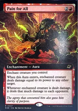 Pain for All (Extended Art) Non- Foil R Edge of Eternities 337 NM - Image 1