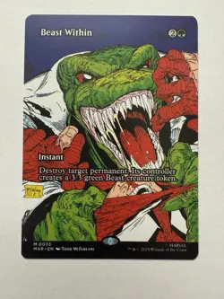 Beast Within Borderless Spiderman Universes Beyond MTG Magic The Gathering - Image 1