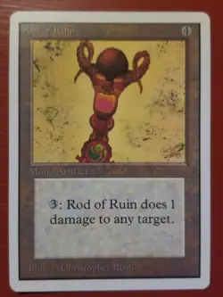 MTG Magic the Gathering Rod of Ruin Unlimited NM - Image 1