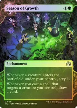 Season of Growth Wilds of Eldraine Enchanting Tales FOIL MTG Magic the Gathering - Image 1