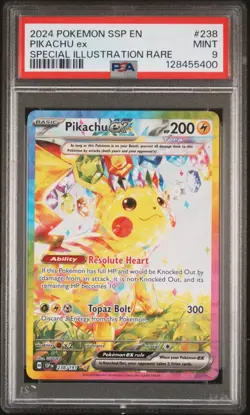 Pokemon Pikachu EX Surging Sparks Special Illustration Card 238/191 PSA 9 Mint - Image 2