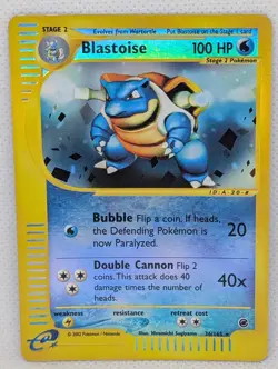 Blastoise 036/165 Expedition Base Set Reverse Holo Rare Pokemon TCG Nintendo LP - Image 1