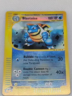 Blastoise 036/165 Expedition Base Set Reverse Holo Rare Pokemon TCG Nintendo LP - Image 3