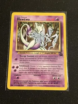 Great Condition Vintage Mewtwo Black Star Promo #12 - Pokemon TCG - Image 1