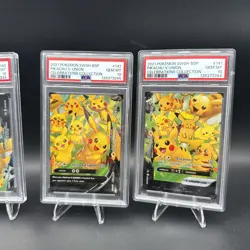2021 Pokemon SWSH Celebrations Pikachu V Union Collection #139-141 PSA 10 Seq! - Image 3