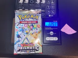 GOD PACKU 22.51g VERY HEAVY Prismatic Evolutions Pokemon Sealed Booster Pack New - Image 1