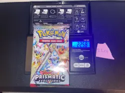 GOD PACKU 22.58g VERY HEAVY Prismatic Evolutions Pokemon Sealed Booster Pack New - Image 1