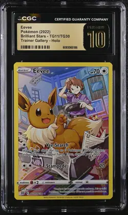EEVEE Brilliant Stars Trainer Gallery Holo Rare #TG11 CGC Pristine 10 Pokemon - Image 1