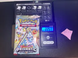 GOD PACKU 22.57g VERY HEAVY Prismatic Evolutions Pokemon Sealed Booster Pack New - Image 1