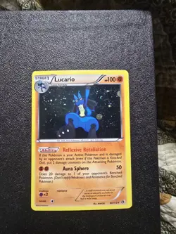 Pokemon TCG Lucario Holo Black & White - Legendary Treasures #80 Stage 1/Rare - Image 1