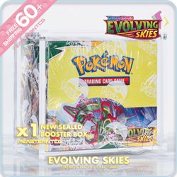 SEALED Evolving Skies Booster Box w Protector - Pokemon TCG - New ENG 🇺🇸 - Image 1