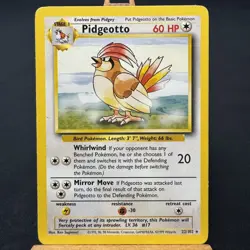 Pidgeotto - 22/102 - Base Set - Unlimited - Rare - Pokemon - WOTC - Played - Image 1