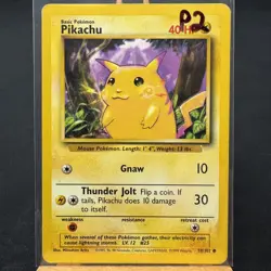 Pikachu - 58/102 - Base Set - Unlimited - Common - Pokemon TCG - WOTC - Played - Image 3