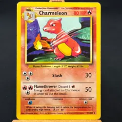 Charmeleon - 24/102 - Base Set - Unlimited - Uncommon - Pokemon - WOTC - Damaged - Image 1