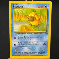 Psyduck - 53/62 - Fossil Set - Unlimited - Common - Pokemon - WOTC - Played - Image 1