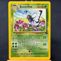 Butterfree - 33/64 - Jungle Set - Unlimited - Uncommon - Pokemon - WOTC - Played - Image 1